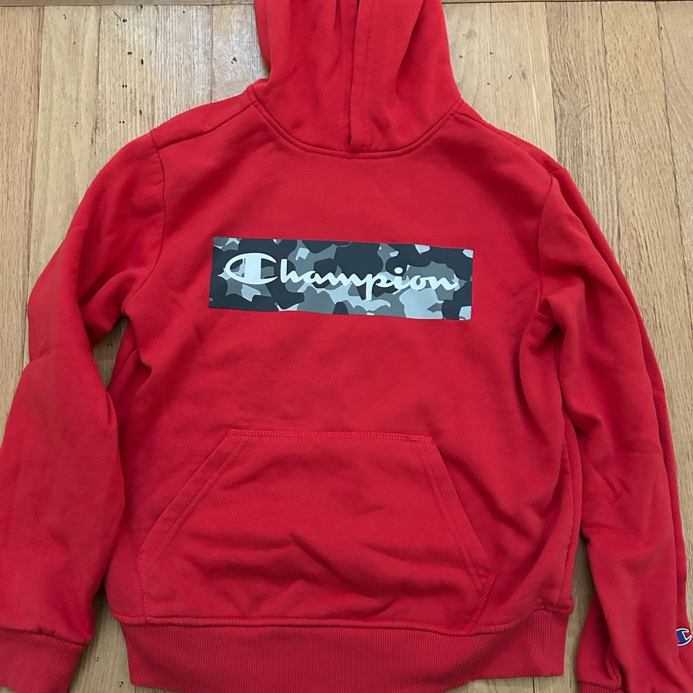 Champion Red Kids Youth 14/16 Hoodie Sweater